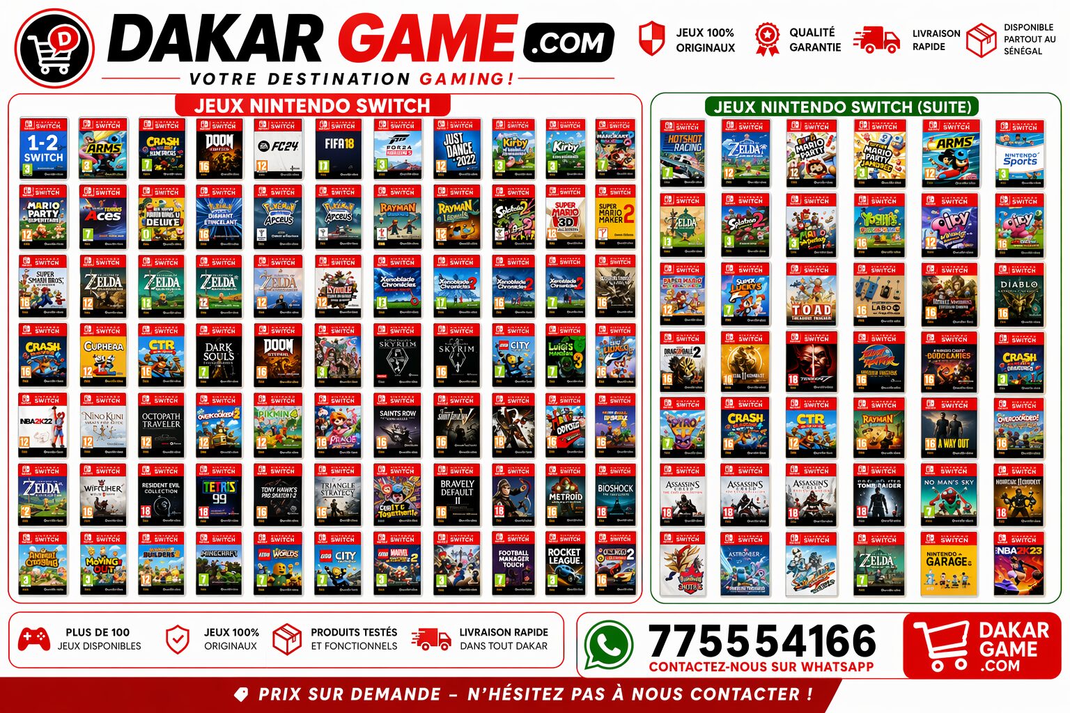 Lot de 16 jeux Nintendo Switch d'occasion – Image 5