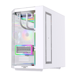 Boîtier PC Gamer LovingCool Blanc - Tour Moyenne Tour avec Panneau Latéral en Verre Trempé RGB