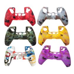 Lot de 6 Coques en Silicone pour Manette PS5 - Motifs Camouflage, Graffiti et Plus