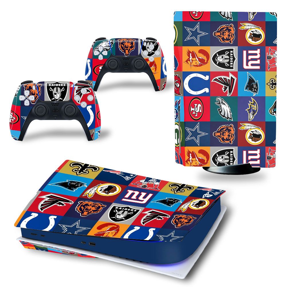 Skins PS5 NFL - Pack complet : Console, 2 Manettes